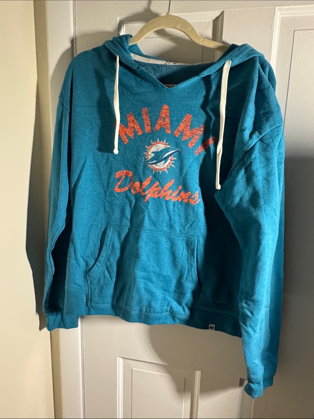 47 Teal Miami Dolphins Cowl Pullover Sweater